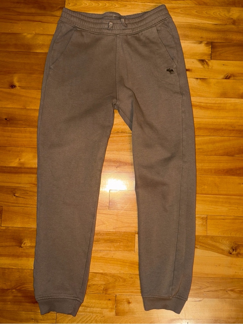 Abercrombie Kids Essential Joggers Boys 11/12 Brown Moose Logo Sweatpants